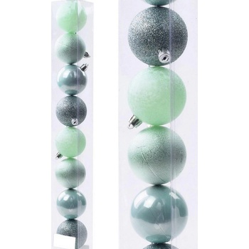 HOME Vianočné gule pistáciové 8 ks 8 cm