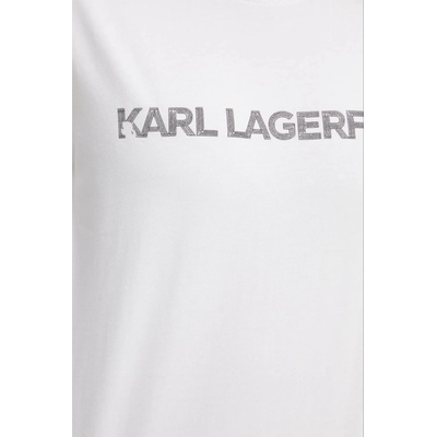 Karl Lagerfeld Памучна тениска Karl Lagerfeld ELONGATED LOGO (A3W17102)