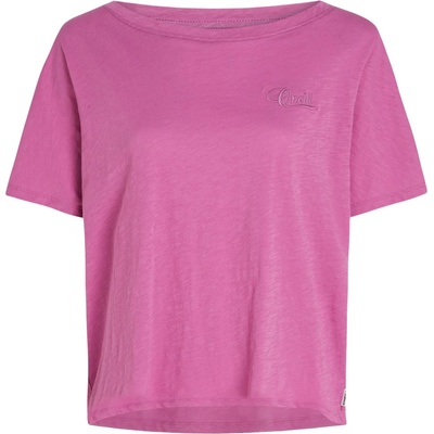 O'Neill Дамска тениска O'Neill Women's Essentials Script Scoop Neck T-shirt - Electric Fuschia (916-6620-0213)