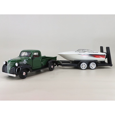 Plymouth Truck s motorovým člunem 1941 MOTORMAX 1:24