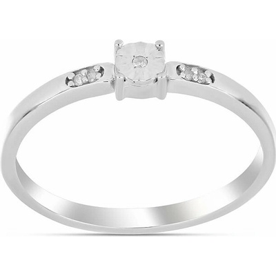 Nefertitis Prsten stříbrný s broušeným diamantem 016282 DIA