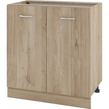 ИРИМ Долен шкаф за вграждане на мивка с две врати и рафт Сити АРДА-23 дъб сонома арвен / дъб сонома арвен 80 см