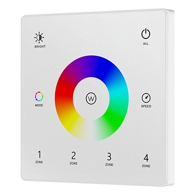 Skydance LED ovladač RF RGBW (4 zóny) - TW4-4 Barva: Bílá