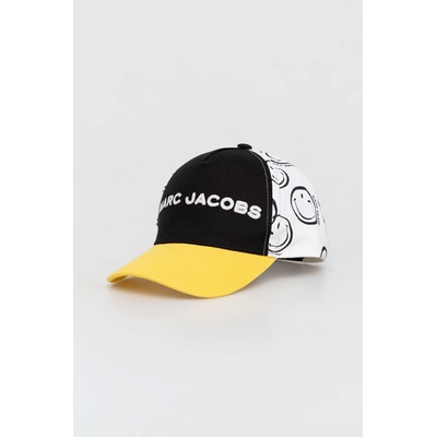 Marc Jacobs Детска памучна шапка с козирка Marc Jacobs в черно с десен (W60005.)