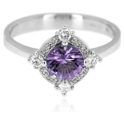 Zlatnictví U Kostela Diamantový prsten s ametystem 19