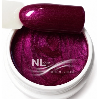 NL nails professional Uv Led perleťový barevný gel Pearl purple magenta 5ml