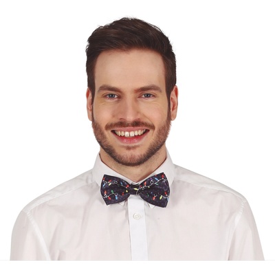 Guirca Мъжка папионка - Коледен мотив, тъмно синя