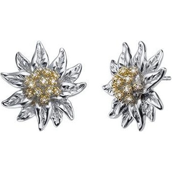 CRYSTalp Okouzlující strieborné náušnice Protěž s krystaly 40551.S