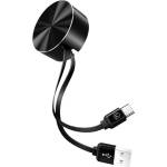 USAMS Kabel zwijany U-Bin кабел 1m, черен (Usa000112)