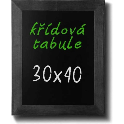 A-Z Reklama CZ CHBBL30x40 Woodboard nástěnná dřevěná křídová tabule černě lakovaná 30 x 40 cm