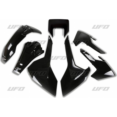 UFO kompletní sada plastů HUSQVARNA TX/TE/FE 17-19 s krytem světla barva černá (HU621E001)