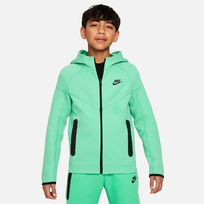 Nike Детски суичър Nike Sportswear Tech Fleece Big Kids' Full-Zip Hoodie - Spring Green