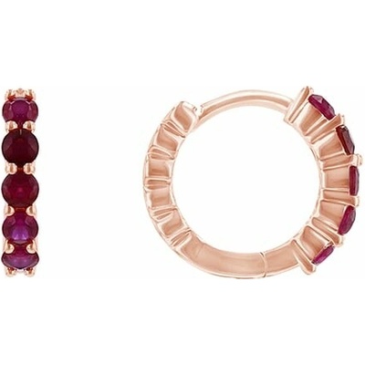 Eppi Kruhové náušnice s rubínmi Laios E42342
