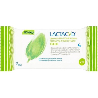 Lactacyd Femina vlhčené obrúsky pre intímnu hygienu Fresh 15 ks
