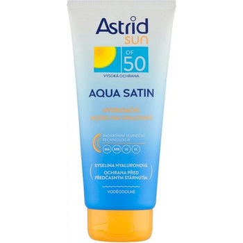 Astrid Sun Aqua Satin vodoodolné hydratačné opaľovacie mlieko SPF50 200 ml