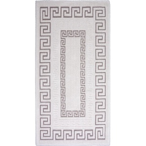 Vitaus Сив и бежов памучен килим , 80 x 200 cm Versace - Vitaus (Versace-Bej-80x200)