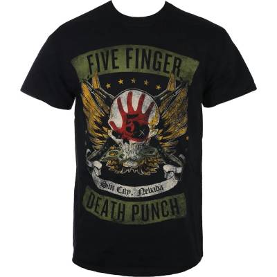 ROCK OFF тениска метална мъжки Five Finger Death Punch - Заключен & Зареден - ROCK OFF - FFDPTS19MB