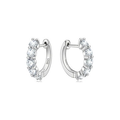 Nubis stříbrné náušnice s moissanity MN106