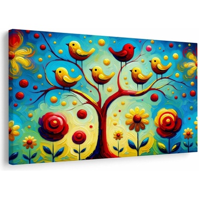 Obraz strom života s ptáčky - 90x60