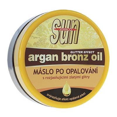 Vivaco Sun Argan Bronz Oil Glitter Aftersun Butter poopalovací máslo s arganovým olejem a třpytkami 200 ml – Zbozi.Blesk.cz