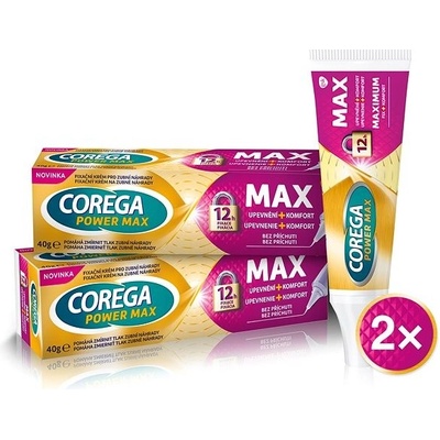 Corega Max upevnenie + komfort 2 x 40 g