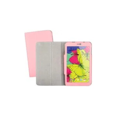 Sentio Case Book Cover for Turbo-X Rainbow III 8" 3G Pink