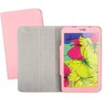 Sentio Case Book Cover for Turbo-X Rainbow III 8" 3G Pink