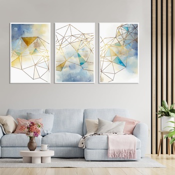 Decono Картини Златни Геометрични Фигури