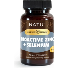NATU Garden Fusion Bioaktivní zinek 15 mg, selen, extrakt ze zeleného čaje 90 kapslí