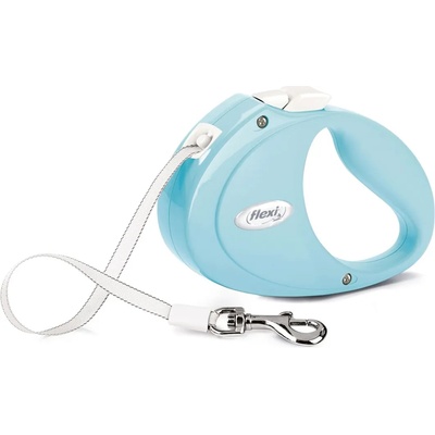 flexi Puppy повод за кученца до 12кг, 2м лента - светлосиня