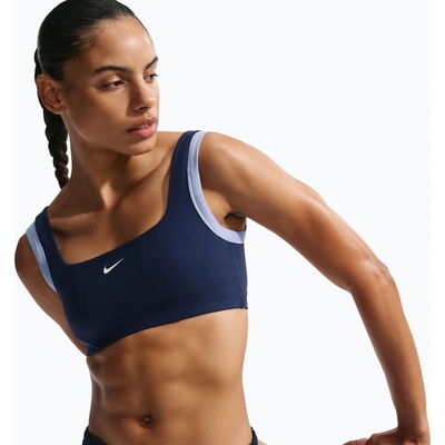 Nike Спортен сутиен Nike One Light Support midnight navy/aluminium/white