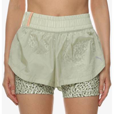 Puma běžecké šortky Marathon high waist zelená