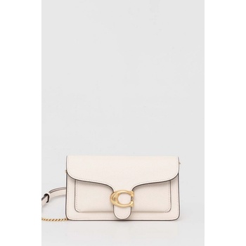 Coach kožená kabelka Tabby Chain Clutch béžová CE772