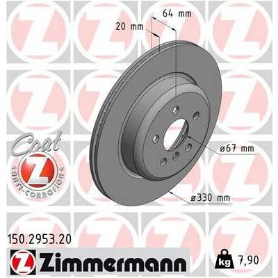 Brzdový kotúč Zimmermann 150.2953.20