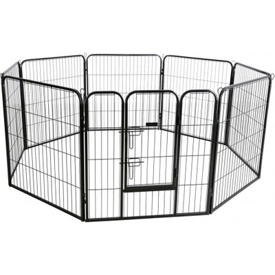 KERBL Dog and Puppy Outdoor Pen - ограждение за кученца и малки животни, 8 елемента 80 x 77 см - 80577
