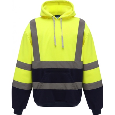 Yoko reflexná mikina s kapucňou HVK05 Hi Vis Yellow