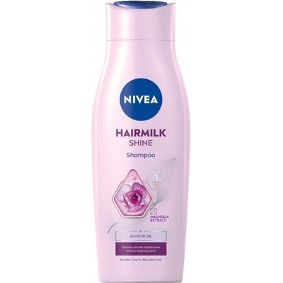 Nivea Hairmilk Shine Care Shampoo s mléčnými a hedvábnými proteiny 250 ml