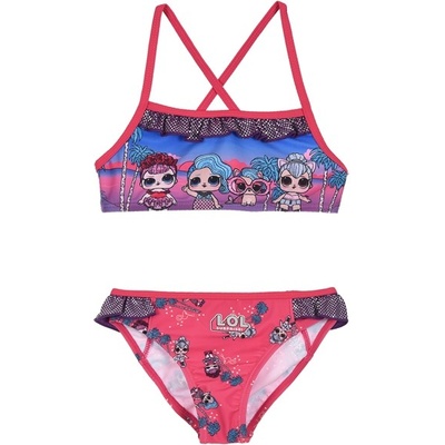 Sun City Dievčenské plavky bikiny L.O.L. Surprise tmavě růžové