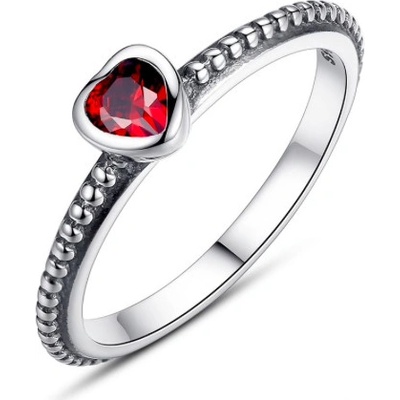 P&J Jewellery Stříbrný prsten Náš svět SRP15 Barva: červená
