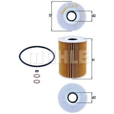 Olejový filter MAHLE ORIGINAL OX 254D3 (OX254D3)