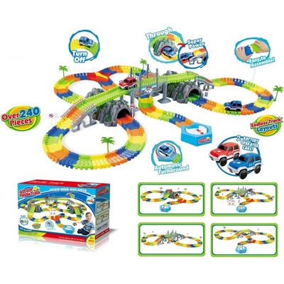 Alltoys Variabilný dráha 240 dielov s tunelmi a točňou