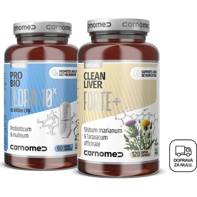 CarnoMed PROBIO FLORA 10¹⁰ CFU 90 kapsúl + Clean Liver FORTE 120 kapsúl