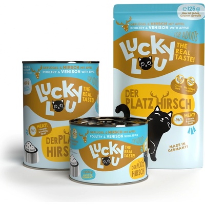 LUCKY LOU Lifestage Adult Hydina a Jeleň 16 x 125 g