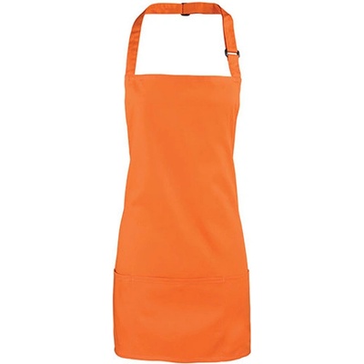 Premier Workwear Colours Gastro zástera 2v1 PR159 Orange Pantone 172C 60x62 cm