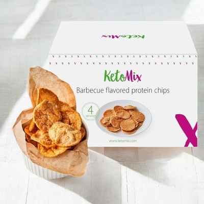 KetoMix Proteinové chipsy s příchutí barbecue 4 porce 120 g