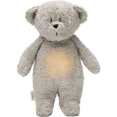 Moonie Мека играчка Moonie Organic 2.0 - Bear, с нощна лампа и успокояващи звуци, Gray (M-MGR2)