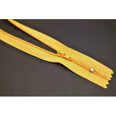 Nedeliteľný jemný plastový špirálový zips (veľkosť číslo 3) rôzne farby - dĺžka 12 cm - 60 cm 35 cm Žĺtková