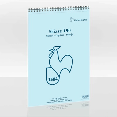 Hahnemühle skicár 1584 špirálová väzba 190 gsm 50 listov A4