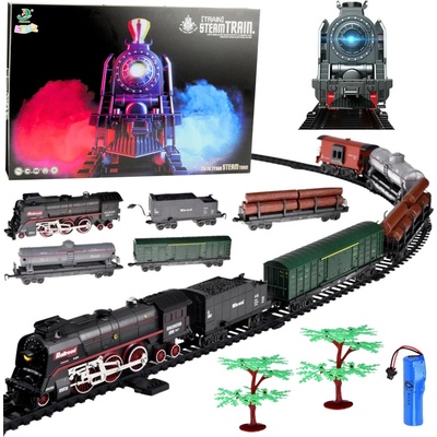 LEAN Toys 27913 Parný vlak 620B parný vlak so svetlami zvukmi a dymom
