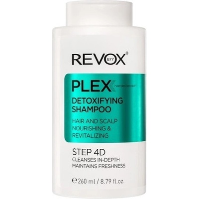 Revox Plex Detoxifying Shampoo - Šampon obohacený o aktivní uhlí pro hloubkové čištění vlasů a vlasové pokožky 260 ml
